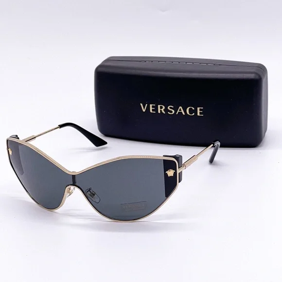 NEW VERSACE VE2239 1002/87 SUNGLASSES VERSACE MOD 2239 GREY Versace VE4439 XL (0 - 133) with Grey lenses and Black frame  main image 4